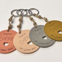 Porte clé disque "maman chérie" 