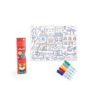 Set en silicone à colorier + 5 feutres - Les Popipop  