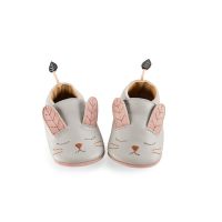 Chaussons cuir lapin gris Après la pluie 18/24 m 