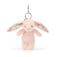 Lapin rose fleurie - Porte-clé 